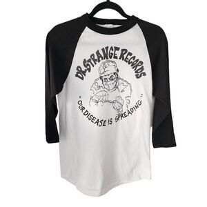 Dr. Strange Records Jersey Cotton Black / White Size Small